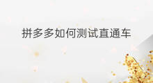 拼多多如何测试直通车 拼多多如何制定直通车