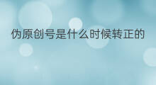 伪原创号是什么时候转正的 伪原创是什么