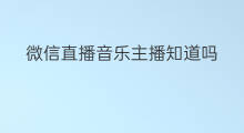 微信直播音乐主播知道吗 电脑微信直播音乐怎么放