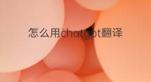 怎么用chatgpt翻译文本(怎么用chatgpt做文献翻译)