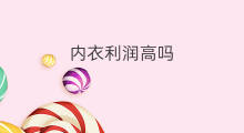 内衣利润高吗 百度内衣排名高吗