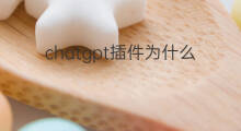 chatgpt插件为什么用不了 chatgpt为什么用不了