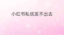 小红书私信发不出去 快手私信怎么发不出去