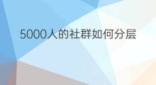 5000人的社群如何分层 社群分层方法