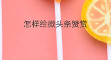 怎样给微头条赞赏 怎样设置微头条赞赏