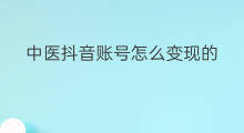 中医抖音账号怎么变现的 音乐抖音账号怎么变现的