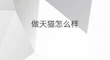 做天猫怎么样 天猫怎么样
