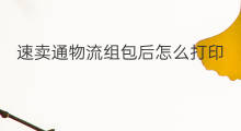 速卖通物流组包后怎么打印 速卖通如何打印组包面单