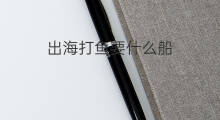 出海打鱼要什么船 出海打鱼要什么