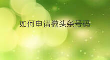 如何申请微头条号码 如何修改头条微信号码