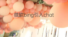 微软bing引入chatgpt入口(微软bing引入chatgpt)