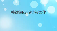 关键词seo排名优化 seo关键词排名优化案例
