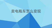 卖电瓶车怎么变现 开电瓶车店赚钱吗