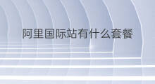 阿里国际站有什么套餐 阿里国际站有哪些