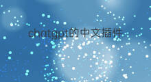 chatgpt的中文插件(chatgpt中文插件)