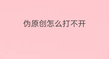 伪原创怎么打不开 chatgpt打不开