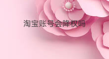 淘宝账号会降权吗 淘宝账号多久没用会降权