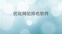 优化网站排名软件 网站如何优化排名软件