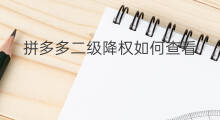 拼多多二级降权如何查看 拼多多二级降权可以推广吗