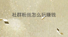 社群粉丝怎么玩赚钱 自媒体社群怎么玩赚钱