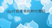 dip付费是单病种付费吗 什么是单病种付费