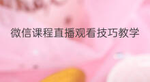 微信课程直播观看技巧教学 快手里如何直播教学课程