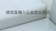 微信直播入公会怎么退回 怎么寻找微信直播公会