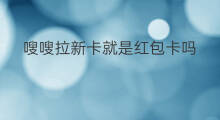 嗖嗖拉新卡就是红包卡吗 拉新能用虚拟卡吗
