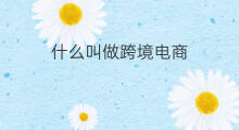 什么叫做跨境电商 什么叫做跨境电商物流