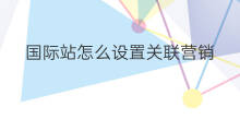 国际站怎么设置关联营销 跨境电商怎么关联营销产品