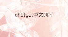 chatgpt中文测评 chatgpt测评
