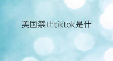 美国禁止tiktok是什么原因 tiktok原因禁止