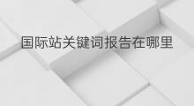 国际站关键词报告在哪里 国际站关键词优化