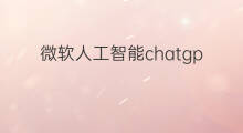 微软人工智能chatgpt(微软的人工智能chatgpt)