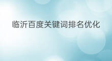 临沂百度关键词排名优化 临沂百度排名优化