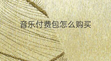 音乐付费包怎么购买 付费音乐包怎么用