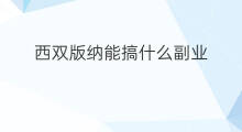 西双版纳能搞什么副业 西双版纳哪里能出海