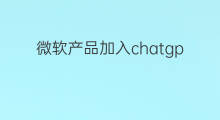 微软产品加入chatgpt(微软确定全线产品加入chatgpt)