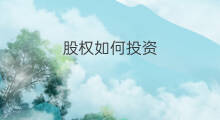 股权如何投资 股权投资如何盈利