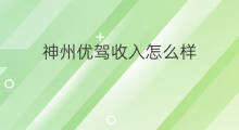 神州优驾收入怎么样 跑神州专车收入怎么样