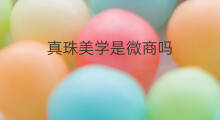 真珠美学是微商吗 珍珠美学是微商吗