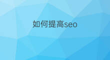 如何提高seo 怎样提高seo