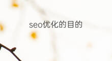 seo优化的目的 aso优化的目的