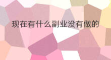 现在有什么副业没有做的 现在有什么好做副业