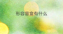 形容盲盒有什么 盲盒什么好