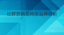 社群营销空间怎么样分析 社群营销空间有多大