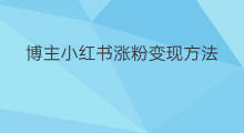博主小红书涨粉变现方法 小红书涨粉丝怎么变现博主
