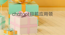 chatgpt目前应用领域(chatgpt应用领域)