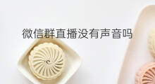 微信群直播没有声音吗 怎么让微信直播没有声音
