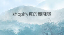 shopify真的能赚钱吗 个人做shopify能赚钱吗